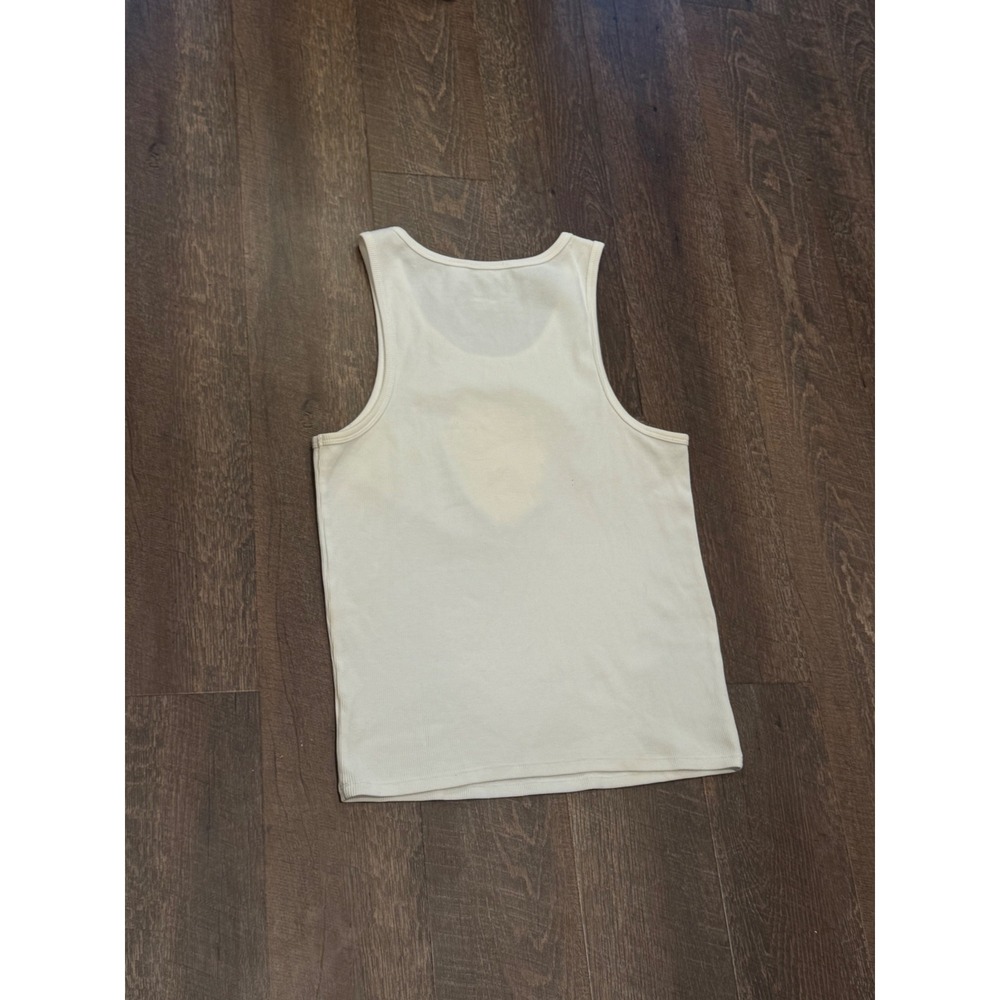 Forever 21 Hello Kitty Ribbed Tank Top Plus Size 1X Cream Rhinestone Shell - Picture 4 of 6